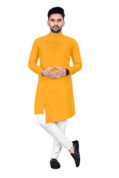 Traditional Wear Readymade Men's Kurta Pyjama

Processing Time : 10 Business Days

Work : Other

Fabric:
Top : Cotton
Bottom : Cotton
Dupatta : NA
Color:
Top : Yellow
Bottom : White
Dupatta : NA Orange Cotton Long Sleeve Kurta, Long Sleeve Orange Cotton Kurta, Fitted Orange Cotton Kurta, Salwar Kameez Mens, Men's Kurta Pajama, White Dupatta, Patiyala Dress, Yellow Traditional, Kurta Cotton