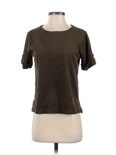 Banana Republic Factory Store Short Sleeve Top Size: Small Brown Tops - used. 8% Spandex, 92% Polyester, Velvet, Crew Neck, | Banana Republic Factory Store Short Sleeve Top Brown Crew Neck Tops - Used - Size Small Affordable Brown Cotton Blouse, Brown Tops, Top Banana, Designer Maternity, Brown Shorts, Brown Top, Banana Republic Factory, Crew Neck Top, Short Sleeve Top