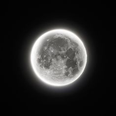 the full moon is seen in the dark sky