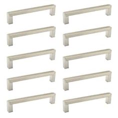 six white cabinet handles and one drawer pull handle, set of 10 by home depot