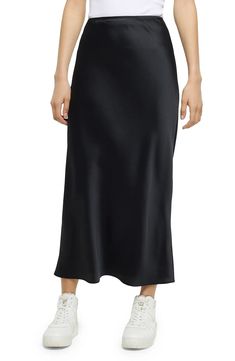 River Island Bias Cut Satin Maxi Skirt | Nordstrom Winter Date Night Outfit, Classy Date Night Outfit, Classy Date Night, Date Night Outfit Ideas, Winter Date Night, Night Outfit Ideas, Winter Date Night Outfits, Satin Maxi Skirt, Bias Cut Skirt