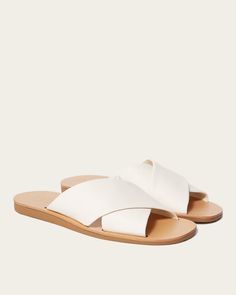 The Day Crossover Sandal Cream – Everlane Classic Summer Footbed Sandals For Vacation, Classic Footbed Sandals For Summer Vacation, Leather Footbed Sandals For Everyday Spring Wear, Classic Footbed Sandals For Beach In Spring, Classic Footbed Sandals For Spring Beach, Classic Footbed Sandals For Beach In Summer, Classic Footbed Sandals For Summer Beach, Classic Footbed Sandals For Spring Vacation, Classic Footbed Sandals For Vacation In Spring