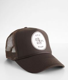 MADLEY. Yeehaw Trucker Hat - Brown , Women's Brown Graphic snapback hat One size fits most. Apparel & Accessories > Clothing Accessories > Hats Brown Trucker Hat, Women’s Hat, Cute Hats For Women, Womens Trucker Hat, Cute Trucker Hats, Trendy Trucker Hats, Trucker Hat Outfit, Types Of Hats, Cowgirl Aesthetic