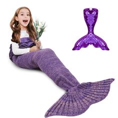 PRICES MAY VARY. The Super Soft and Lightweight Mermaid Blanket Will Make Your Kids Sleep Soundly. the Best Gift for Christmas and Birthdays. Imported 🎊 Mermaid Blankets for Kids and Adults -- Kids blanket size is around 55x28 in (140x70 cm)Adults blankt size is about 71 x36 inch(180x90 cm). Made of Eco-friendly and Skin-friendly fabric without any allergies. Mermaid blanket suitable blanket gift toy for girl, top gifts for 3-7 year old girls. 💯 Hand Knitted Crocheted Mermaid Blanket -- AmyHom Mermaid Sleeping Bag, Mermaid Sleeping, Knitted Mermaid Tail Blanket, Knitted Mermaid Tail, Crochet Mermaid Blanket, Mermaid Tail Blanket Crochet, Mermaid Tails For Kids, Crochet Mermaid Tail, Beach Quilt