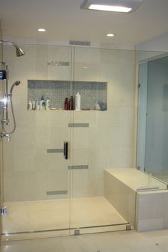 the shower is clean and ready for us to use in the bathtub or bathroom