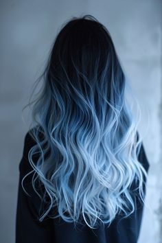 Ombre offers a low-maintenance solution for those wanting to add dimension and depth to their hair without constant touch-ups. Whether you prefer a subtle blend or a dramatic contrast, these ideas will inspire you to find the perfect ombre look that complements your personal style and adds a modern twist to your appearance. Pastel Blue Hair Ombre, Brown Blue Ombre Hair, Silver Blue Hair Ombre, Blue And Brown Hair Ideas, Long Hair Color Ideas For Brunettes, Hair Color Ideas Cool Tones, Hair Color Ideas For School, Blonde To Blue Hair, Brown To Blue Hair