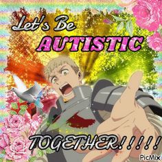 an anime poster with the words let's be artistic together