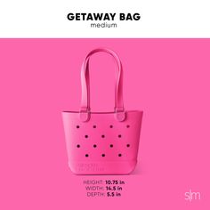 Lightweight, waterproof, easy to clean  Includes a detachable, water-resistant pocket with zipper closure  Tip-proof and treaded non-slip bottom Practical Durable Bags For On-the-go, Casual Waterproof Bag For On-the-go, Pink Waterproof Outdoor Bag, Outdoor Pink Waterproof Bags, Pocket With Zipper, Water Resistant, Zipper, Water