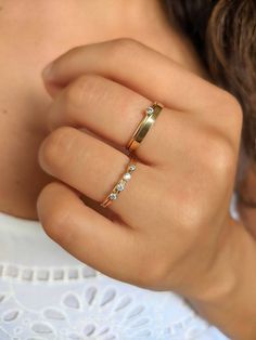 "\"Lillian\" ♀ 14/20 gold filled CZ wire ring ♀ 2mm 3A quality CZ ♀ Band Width: 1mm ♀ Flat Band Width: 2.25mm ♀ Nickel Free \"Being happy never goes out of style.\" -Lillian Pulitzer Rousseau" Gold Minimalist Diamond Ring With Vs Clarity, Dainty Adjustable Stackable Rings For Everyday, Dainty 14k Gold-filled Stackable Promise Rings, Gold Stackable Rings With Single Diamond In Open Shape, Simple 14k Gold Filled Stackable Rings, Adjustable Dainty Stackable Rings For Everyday, 14k Gold Filled Midi Promise Rings, 14k Gold Filled Midi Rings For Anniversary, Simple 14k Gold Filled Stackable Anniversary Rings