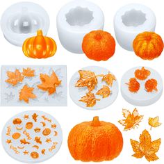 PRICES MAY VARY. Practical resin mold set: there are 7 pieces resin molds in our package, including 2 x 3D pumpkin epoxy molds, 1 x pumpkin mold, 1 x 3 hole pumpkin mold, 2 x maple silicone mold, 1 x mixed bat ghost mold, which can meet your various making needs; Please note the size before purchase Reliable material: these silicone casting molds are made of translucent and flexible silicone, smooth and reliable, easy to break or deform, also easy to clean with water and reusable, can use them f Candle Molds Silicone, Ghost Mold, Pumpkin Mold, Thanksgiving Candles, Diy Aromatherapy Candles, 3d Pumpkin, Halloween Mold, Diy Scent, Candle Halloween