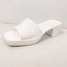 - Rubber jelly material - True to size Phone Numbers, Heeled Mules, Jelly, Mule Shoe, Heels, White