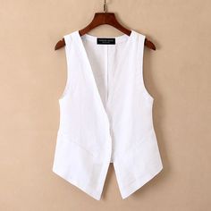 Lasaky - Loose-fit Sleeveless Cardigan for Layering or Outerwear in a Short-sleeved Design Women Waistcoat, Ol Fashion, Black And White Jacket, Short Vest, Sleeveless Cardigan, Cardigan Outfits, Casual Vest, Vest Coat, Sleeveless Jacket