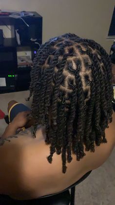 Twist Dreadlocks Men, 3 Strand Twist Men Locs, Loc Two Strand Twist Styles Men, Twists On Dreadlocks, Dreadlock Two Strand Twist Styles, Dreads 2 Strand Twist, Twists For Black Hair Men, To Strand Twist, Two Strand On Locs