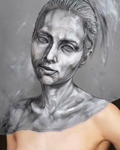 Tilt Professional Makeup (@tiltmakeup) on Instagram: “”Drawing-Human W” This is all body paint on a human. Not drawing on paper , by the amazing…” Opera Makeup, 2020 Makeup, Creativity Ideas, Creepy Halloween Makeup, High Fashion Makeup, Drawing On Paper