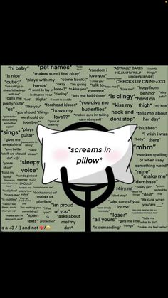 a pillow with the words screams in plow on it, and an image of a