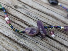 "Gorgeous Vintage Beaded Glass & Crystal Necklace Long necklace made up of glass millefiori beads, iridescent seed beads, silver tone beads and gemstone nuggets including amethyst, onyx and adventurine. Great southwestern boho style Measures 41\"\" long Locking lobster claw clasp in back In very good vintage condition, no real signs of wear." Millefiori Beads, Southwestern Boho, Turtle Necklace, Southwestern Jewelry, Bohemian Necklace, Hippie Jewelry, Necklace Long, Amethyst Necklace, Vintage Bohemian