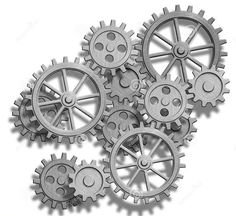 several gears are shown in this image