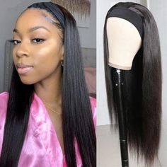 Brand CheetahBeauty Texture Straight Length 10-30Inch Density 150% Density Hair Color Natural Black Hair Origin Brazilian Hair Grade 10A Cuticle Aligned Hair Lace Size No Lace Can Be Dyed Yes Can Be Bleached Yes Wig Combs 4 Combs (Elastic band as a gift，If you need we install it on the wig cap please make note) Feature Velcro Tape, Skin Friendly. Protective Hair Style. Cap Size 22.5 Medium Cap Size, Large & Small Cap size can be customized About Shipping Free Shipping via FedEX/UPS/DHL/TNT Deliv Straight Headband Wig, Short Curly Pixie, Straight Human Hair Bundles, Brazilian Straight Human Hair, Sleek Ponytail Hairstyles, Wig For Black Women, Straight Wigs, Straight Hair Bundles, Wig Party