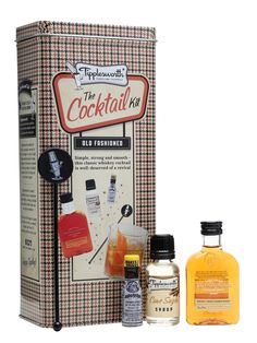 the cocktail kit includes two bottles and an empty bottle