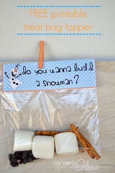 treat bag topper with marshmallows and cinnamon sticks