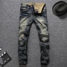 Ripped Washed Blue Jeans For Fall, Distressed Recycled Denim Jeans For Fall, Faded Recycled Denim Jeans For Fall, Distressed Washed Blue Cotton Jeans, Denim Blue Washed Cotton Jeans, Washed Denim Blue Cotton Jeans, Trendy Washed Blue Cotton Jeans, Washed Blue Jeans For Fall, Fall Washed Blue Jeans