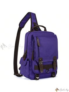 Bird in Bag - Versatile Canvas Backpack for Travel and Everyday Use University Bag, Backpack For Travel, Green Backpacks, Purple Details, Purple Backpack, Adjustable Bag, Canvas Messenger Bag, Blue Backpack, Canvas Backpack