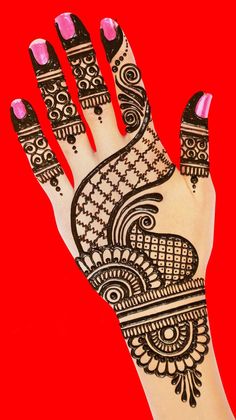 a henna tattoo is shown on someone's hand