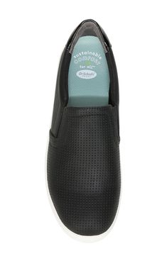 A padded collar and twin gore panels yield easy comfort in a down-to-earth slip-on shoe resting on a cushy footbed with built-in arch support. Lightweight: puts cushioning and performance underfoot with an emphasis on streamlined comfort Antimicrobial fabric engineered to inhibit the growth of odor-causing germs Removable, cushioned insole with arch support Recycled textile or recycled synthetic upper/textile lining/synthetic sole Imported This product meets Nordstrom Sustainably Sourced Materia Comfortable Black Slip-ons With Rubber Sole, Functional Synthetic Slip-ons With Round Toe, Black Slip-ons With Removable Insole, Black Slip-ons With Arch Support, Functional Black Slip-on Sneakers With Arch Support, Modern Synthetic Walking Shoes With Arch Support, Comfortable Slip-on Walking Shoes With Removable Insole, Black Sporty Slip-ons With Cushioned Footbed, Black Low-top Slip-ons With Ortholite Insole