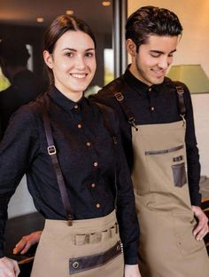 Waiter Uniform Design, Bartender Outfit, Waitress Uniform, Restaurant Uniforms