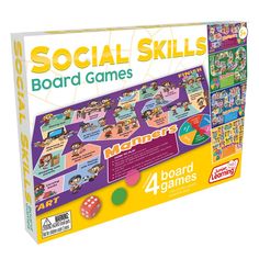 the board game social skills is in its box