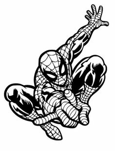 the amazing spider - man is flying through the air with his arms outstretched and legs spread out