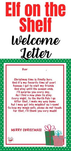 the elf on the shelf arrival letter