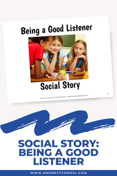 Looking for a social story about listening skills? This engaging social story uses full color photos and detailed text to teach kids all how to be a good listener.