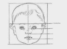 a child's face is shown with the lines drawn to show how it looks