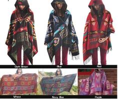 Wool Boho Tribal Indie Bohemian Poncho Cape Jumper Womens Pullover Coat Shawl #Unbranded #Poncho Poncho Coat Cape, Plaid Capes, Wrap Clothing, Poncho Shawl, Hooded Poncho, Fringed Poncho, Hooded Cloak, Capes For Women, Hooded Scarf