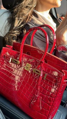 Red Birkin Bag, Birkin Collection, Bags Wishlist, Moodboard Fashion, Dream Bag, Fashion Shoes Heels, Luxe Style, Handbag Pattern, Fashion Mood Board