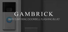 the gambrick logo is shown above an image of a door with a ring on it