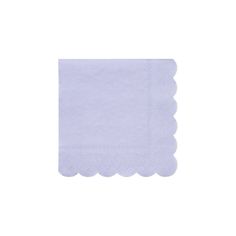 a napkin with scalloped edges on a white background