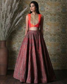 Luv that skirt. And with that top..so pretty Indian outfits, Indian Skirt Outfits Indian, Band Reference, Rimple Harpreet, Orange Pumps, Outfits Indian, Indian Look, Salwar Kamiz, Rock Outfit, Indian Couture