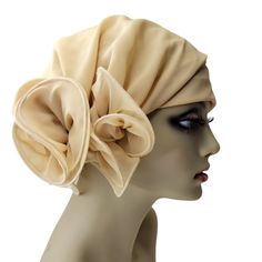 Womens Unique Turban Head Scarf- Custom Made And Hand Made. This Beige Colored Turbanista Is Absolutely Gorgeous, Different And Fabulous! A Must Have For The Bold And Confident Socialite Women, For Singers And Performers , For Those Who Love To Flaunt Their Fashion Styles Very Versatile For Any Occasion- From Everyday Wear To Fashionable Events. This Turbanista Can Be Worn In Many Different Ways, As Depicted In The Pictures Can Be Worn As A Full Or Partial Head Covering. Some Also Prefer To Add One Size Beige Bonnet, Elegant Beach Headwrap, One Size Fits Most Beige Bonnet, Beige One Size Fits Most Bonnet, Elegant Summer Headwrap Hat, Beige Bonnet Cap, One Size Fits Most, Elegant One Size Turban For Beach, Elegant One Size Beach Turban, Elegant One-size Beach Turban