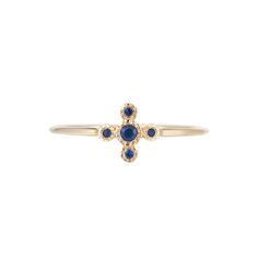 Blue Sapphire Flora Ring Fresh As A Daisy, Jennie Kwon, Diamond Mirror, Blue Gemstone Rings, Moon Studs, Free Gems, Circle Diamond, Gemstone Engagement, Square Diamond