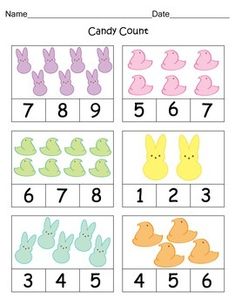 an easter themed counting game for kids