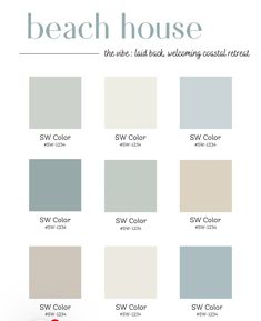 the beach house color scheme is shown