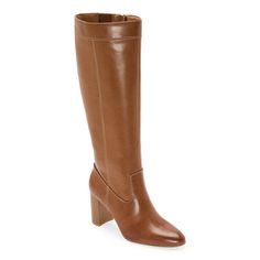 Step out in style with these chic a.n.a women's Ludwig stacked heel dress boots. Their versatile design complements any outfit, making them perfect for both casual and dressy occasions.Features: Memory FoamClosure Type: Side ZipperFootwear Technology: Memory Foam InsoleShaft Circumference: 10 1/2 InchesBoot Shaft Height: 5 1/2 InchesShoe Heel Height: 3 1/2 InchesUpper/Outer Base Material: 100% PolyuretheneShoe Lining Material: Polyurethane, Polyester, FabricSole Material Content: 100% Thermoplas Women’s Brown Boots, Wide Calf High Heel Boots For Spring, Spring Wide Calf High Heeled Boots, Chic Tall Brown Heeled Boots, Tall Heeled Boots For Formal Fall Occasions, Tall Heeled Boots For Fall Formal Events, Formal Knee-high Boots For Fall, Formal Fall Knee-high Boots, Tall Boots With Stacked Heel For Work