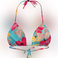 San Lorenzo Oceania Hawaiian Summer Rounded Triangle Bikini Top Size M. Like Brand New. Can Be Worn Classic Style Or As Shown In Second Pic. #Brazilian #Frankiesbikinis #Mikoh #Acacia #Benoa Summer Vacation Halter Top With Padded Cups, Tropical Print Triangle Halter Top For Beachwear, Fitted Tropical Swimwear, Bra Friendly, Tropical Print Halter Top For Beach Party, Fitted Tropical Swimwear, Bra-friendly, Summer Beach Halter Top With Padded Cups, Fitted Tropical Swimwear Bra Friendly, Tropical Triangle Halter Top, Beach Halter Top With Padded Cups