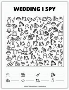 the wedding i spy activity sheet