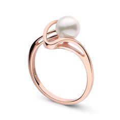 Cordon Collection Akoya Pearl Ring Fine Jewelry Rose Gold Pearl Ring For Formal Occasions, Fine Jewelry Rose Gold Pearl Ring For Formal Events, Rose Gold Pearl Ring For Formal Occasions, Rose Gold Pearl Ring For Formal Events, Formal Rose Gold Pearl Ring Fine Jewelry, Formal Rose Gold Pearl Ring, Modern Pearl Ring For Formal Occasions, Elegant Rose Gold Pearl Promise Ring, Classic Rose Gold Pearl Open Ring