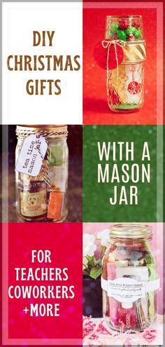 christmas gifts with mason jars for teachers, coworkers and more by the teacher's library