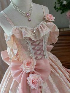 Japan Pink Lolita Wedding Floor-Length Dress Gorgeous Adult Formal Dress Heavy Industry 2024 New Frilly Pink Dress, Pink Dress Design, Softie Outfits, Pink Victorian Dress, Pink Off The Shoulder Dress, Inspo Drawing, Wedding Floor, Romantic Clothes, Kawaii Outfit Ideas