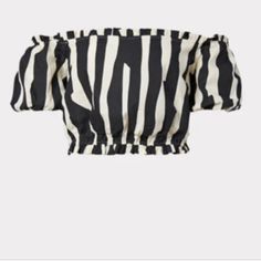 Milly - Natalia Abstract Zebra Linen Ots Top Size P Line Drawn Through The Name To Prevent Store Returns. All Items Were Purchased As Final Sale Merchandise. If You Need Additional Information Or Pictures Please Ask Prior To Making A Purchase. Chic Zebra Print Blouse, Chic Summer Tops With Zebra Print, Zebra Print Summer Vacation Top, Spring Zebra Print Tops For Beach, Spring Beach Zebra Print Tops, Casual Summer Blouse With Zebra Print, Summer Vacation Zebra Print Top, Silk Crop Top, Floral Peplum Top